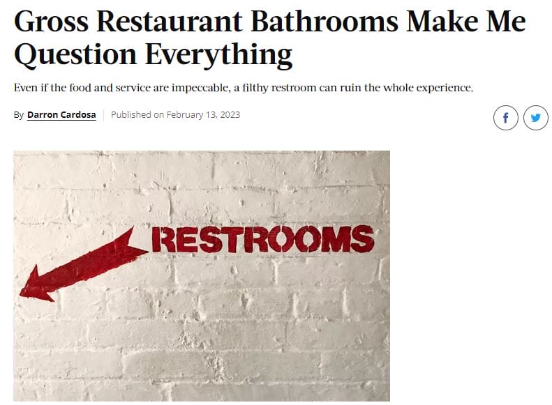 Gross Restrooms Impact the Business